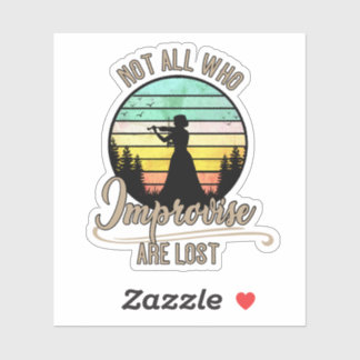 即興演奏がすべてダメというわけではない バイオリン ステッカー シール