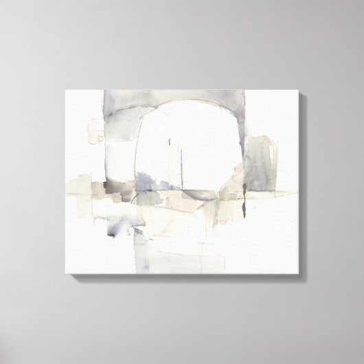 即興Iグレー抽象芸術プリント キャンバスプリント (正面)