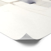 即興Iグレー抽象芸術プリント ポスター (角)