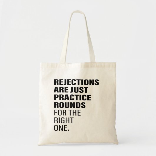 却下される引用文勇気付けられるワード文字アート トートバッグ (正面)