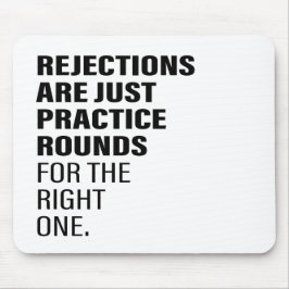 却下される引用文勇気付けられるワード文字アート マウスパッド