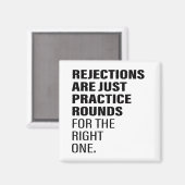 却下される引用文勇気付けられるワード文字アート マグネット (正面/裏面)