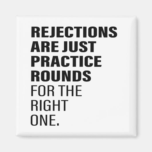 却下される引用文勇気付けられるワード文字アート マグネット (正面)