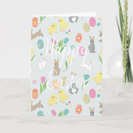 卵おもしろいとバンニのイースターカード シーズンカード (正面)