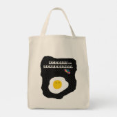 卵おもしろいの宇宙揚げ トートバッグ (裏面)