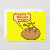 卵おもしろいの復活雛 シーズンポストカード (正面/裏面)