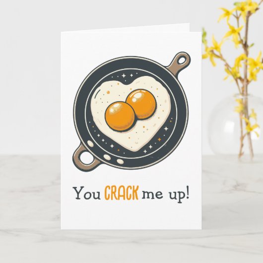 卵おもしろいを引く愛 カード (黄色い花)