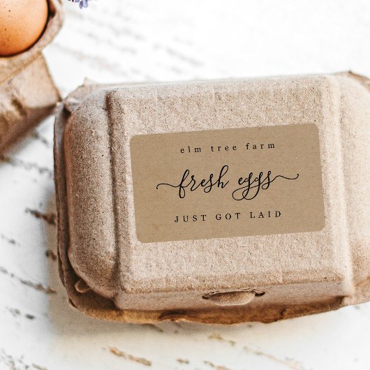 卵おもしろいカートンラベル – 単得位 – Kraft ラベル