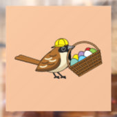卵おもしろい入り可愛いカラフル鳥 ウィンドウサイン (シート2)