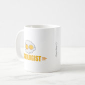 卵おもしろい恋人の コーヒーマグカップ (正面左)