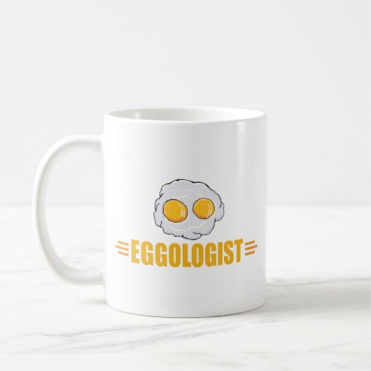 卵おもしろい恋人の コーヒーマグカップ (左)
