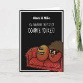 卵おもしろい記念日カード カード (正面)