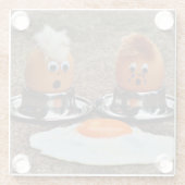 卵おもしろい ガラスコースター (裏面)