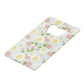 卵およびソーセージパターン クレジットカード栓抜き (正面アングル)