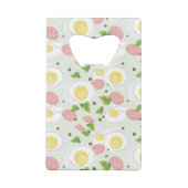 卵およびソーセージパターン クレジットカード栓抜き (裏面)