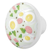 卵およびソーセージパターン セラミックノブ (右)