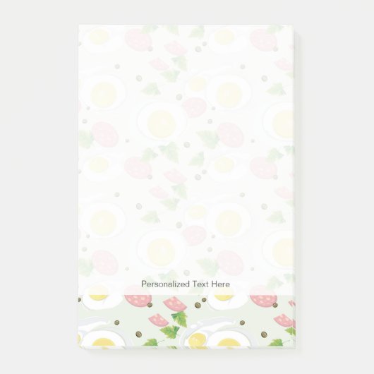 卵およびソーセージパターン ポストイット (正面)