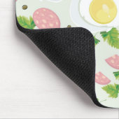 卵およびソーセージパターン マウスパッド (コーナー)