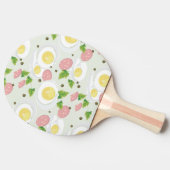 卵およびソーセージパターン 卓球ラケット (横)