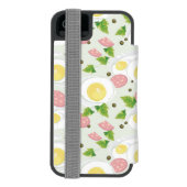 卵およびソーセージパターン INCIPIO iPhoneウォレットケース (フォリオ裏面)