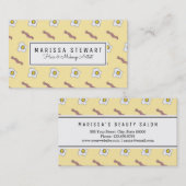 卵およびベーコンの朝食のグルメのおもしろいなパターン 名刺 (正面/裏面)