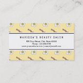 卵およびベーコンの朝食のグルメのおもしろいなパターン 名刺 (裏面)