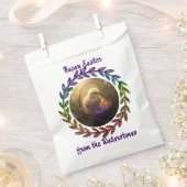 卵かごの中のイースターチッパーソナライズされたク フェイバーバッグ (クリップ留めされた状態)