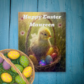 卵かご付きイースターチパーソナライズされたック ジグソーパズル
