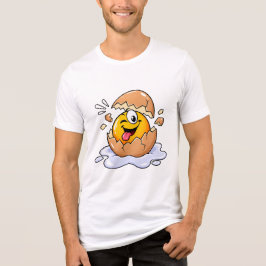 卵からかえる面白いひよこのキャラクター トライブレンドＴシャツ
