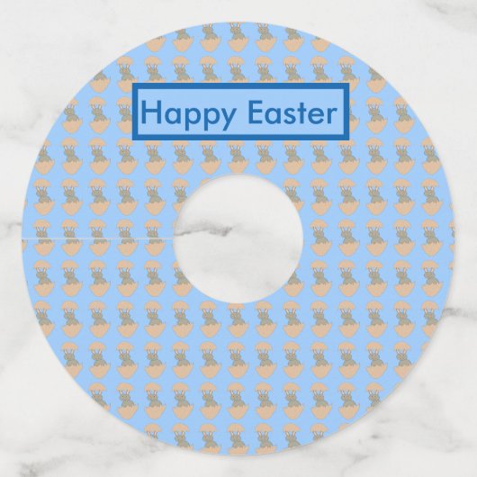 卵からバニーハッチ風変わりカスタム ワイングラスタグ (正面)