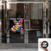 卵からバニー絵を描の覗き ウィンドウサイン (オフィスドア)