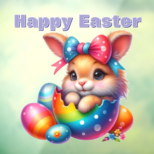 卵からバニー絵を描の覗き ウィンドウサイン (シート3)