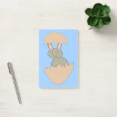 卵から孵化した風変わりバニーPost it notes Pad ポストイット (オフィス)