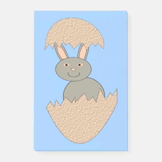 卵から孵化した風変わりバニーPost it notes Pad ポストイット (正面)