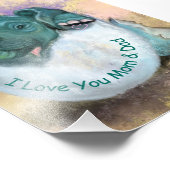 卵から象の孵化 – I Love You MOM & パパ フォトプリント (角)