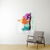 卵がおもしろい孵化するのを待つ鶏とのタペストリー タペストリー (インサイチュ)