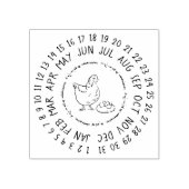 卵がゴムボックスのスタンプを押された日付 ラバースタンプ (インプリント)