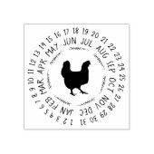 卵がゴムボックスのスタンプを押された日付 ラバースタンプ (インプリント)