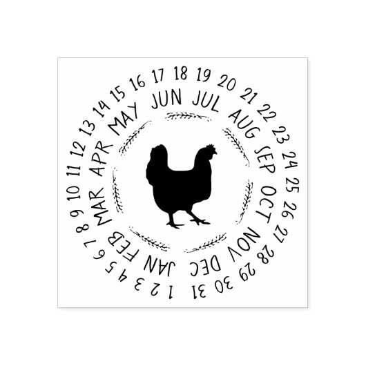 卵がゴムボックスのスタンプを押された日付 ラバースタンプ (インプリント)