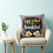 卵がワクワクする朝食ユーモアあふれるダサいデザイン クッション (椅子)