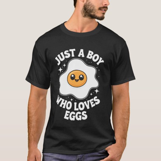 卵が大好きな少年 Tシャツ (正面)