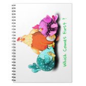 卵が孵化するのを待つ農家手帳 ノートブック (正面)