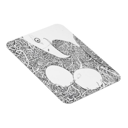 卵が孵化するのを見守り待つ マグネット (右側)