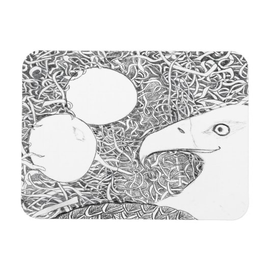 卵が孵化するのを見守り待つ マグネット (横)