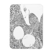 卵が孵化するのを見守り待つ マグネット (縦)