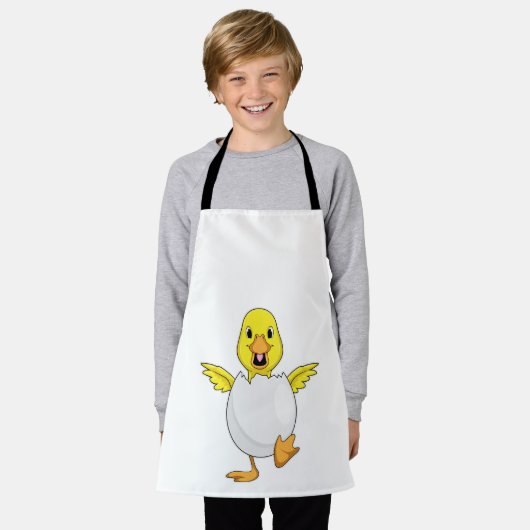 卵でアヒル エプロン (着用した状態)