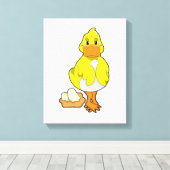 卵でアヒル キャンバスプリント (インサイチュ (ウッドフロア))