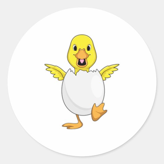 卵でアヒル ラウンドシール (正面)