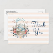 卵でバスケットに入れたパーティー感謝してい ポストカード (正面/裏面)