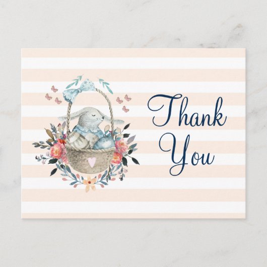 卵でバスケットに入れたパーティー感謝してい ポストカード (正面)